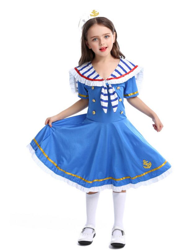 F68167 navy costume for girls